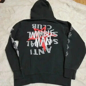 Anti social social club X Invisible man Pullover hoodie size M